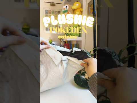 Pokédex bou unboxing plushies & reading their official entries to you ✨🤖 #pokemonplushies #pokedex