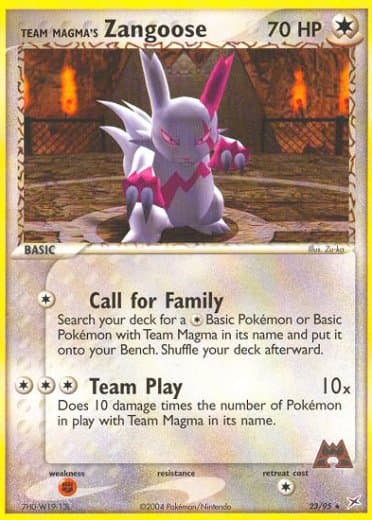 Team Magma's Zangoose