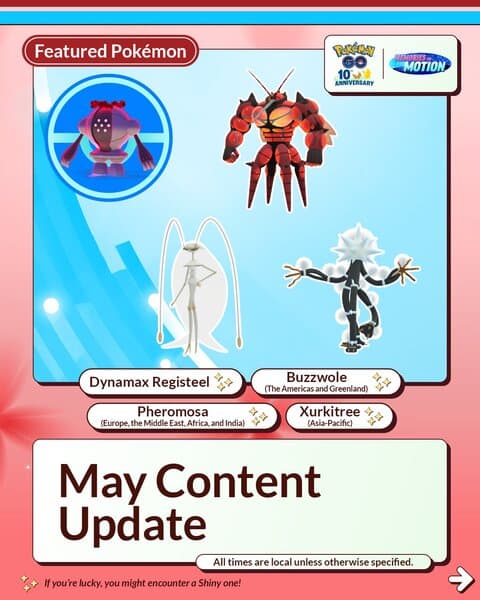 All major featured Pokémon, Max Battles, five-star Raids, Mega Raids, Shadow Cresselia, in-game events and Raid Hours revealed for Pokémon GO in May 2026